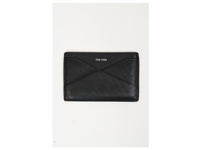 Tarjetero Tom Ford en cuero negro - vista 7