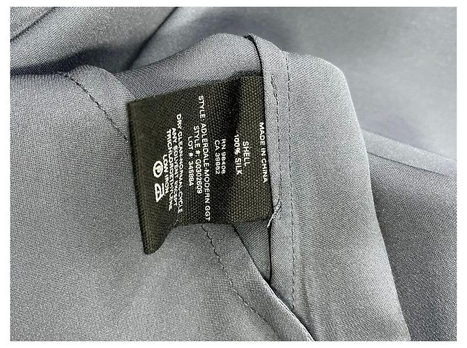 Abito midi senza maniche Theory Long in seta blu navy - vista 11