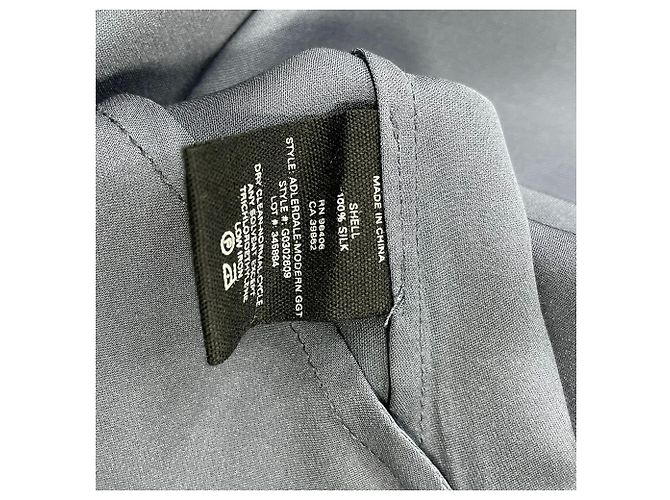 Abito midi senza maniche Theory Long in seta blu navy - vista 5