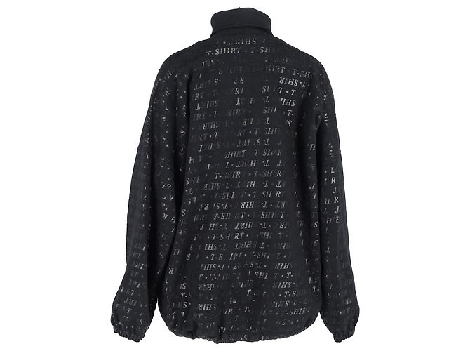 Balenciaga Sweatshirt mit Allover-Print aus schwarzer Baumwolle - Ansicht 3