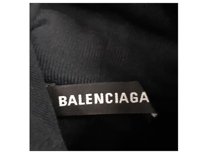 Balenciaga Sweatshirt mit Allover-Print aus schwarzer Baumwolle - Ansicht 4