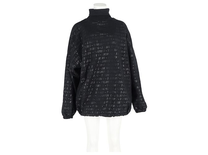 Balenciaga Sweatshirt mit Allover-Print aus schwarzer Baumwolle - Ansicht 5