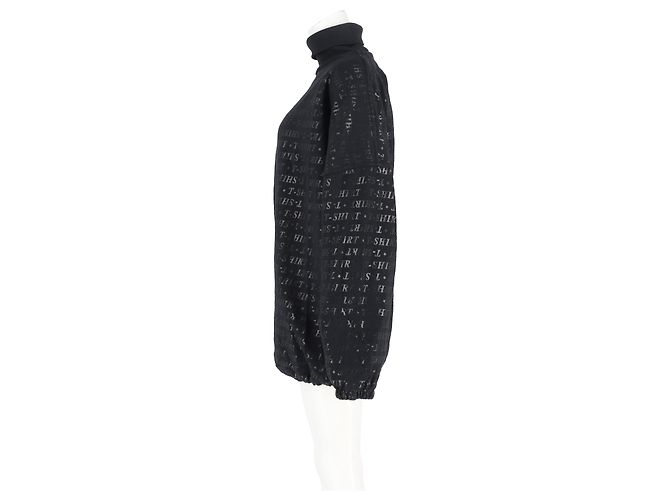 Balenciaga Sweatshirt mit Allover-Print aus schwarzer Baumwolle - Ansicht 6