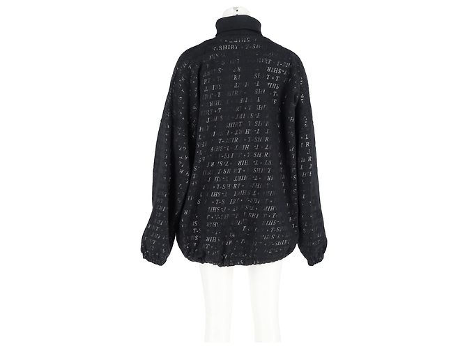 Balenciaga Sweatshirt mit Allover-Print aus schwarzer Baumwolle - Ansicht 7