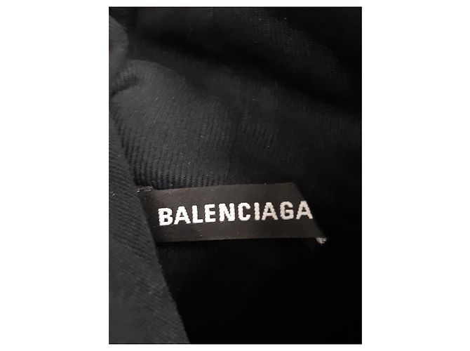 Balenciaga Sweatshirt mit Allover-Print aus schwarzer Baumwolle - Ansicht 8