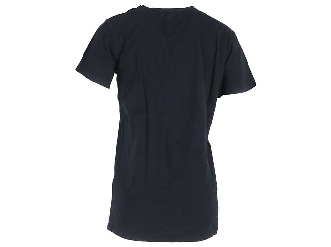 Camiseta de algodón negro con parche bordado de Balmain - vista 3