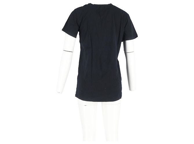 Camiseta de algodón negro con parche bordado de Balmain - vista 6