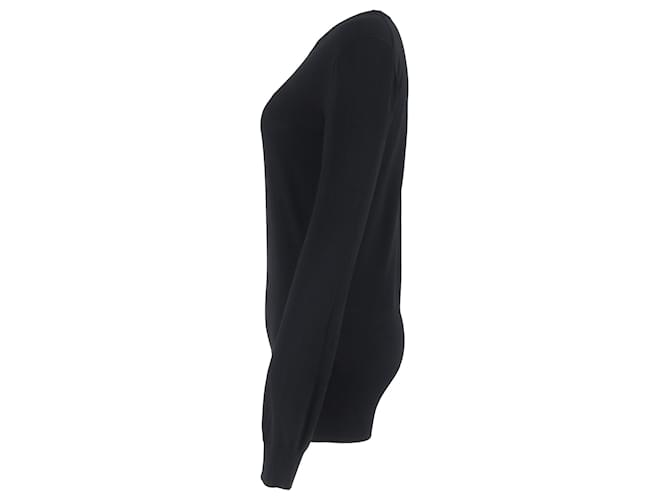 Jil Sander Pullover mit Rundhalsausschnitt aus schwarzer Wolle - Ansicht 2