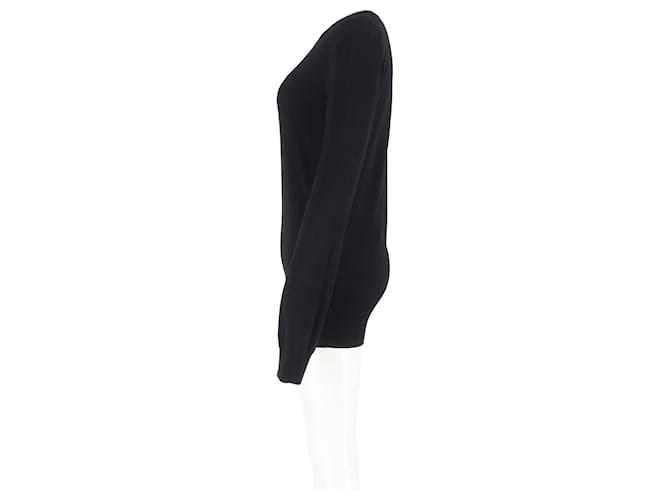 Jil Sander Pullover mit Rundhalsausschnitt aus schwarzer Wolle - Ansicht 5