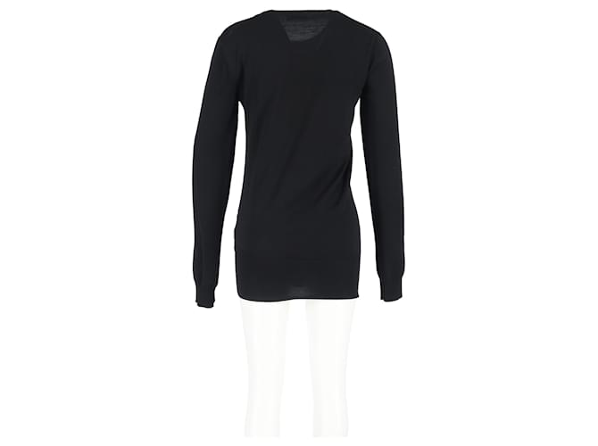 Jil Sander Pullover mit Rundhalsausschnitt aus schwarzer Wolle - Ansicht 6