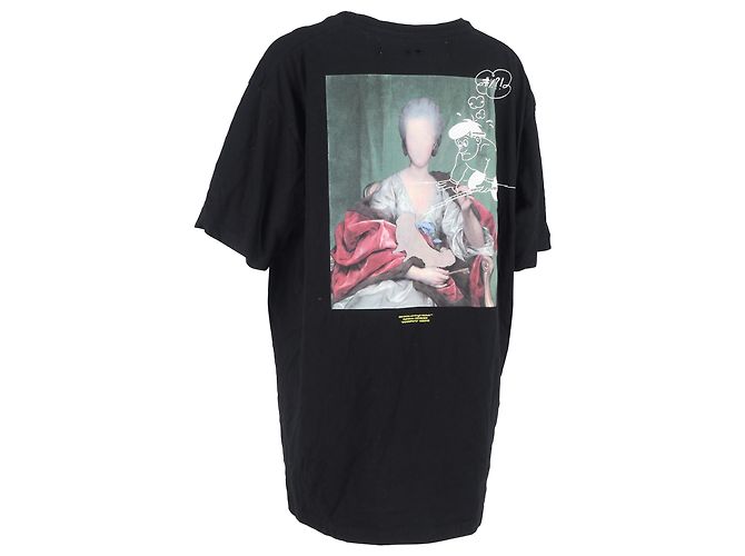 Off White Camiseta Oversized Mariana de Silva Off-White en algodón negro - vista 3