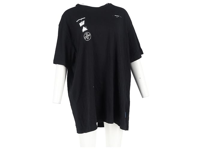Off White Camiseta Oversized Mariana de Silva Off-White en algodón negro - vista 4