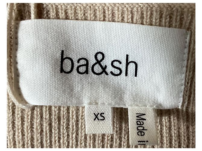 Ba&Sh Puffärmel-Top aus beigem Baumwollstoff - Ansicht 12