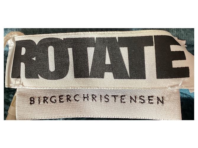 Autre Marque Rotate Sunday Iris Pullover aus blaugrünem Baumwollstoff - Ansicht 11