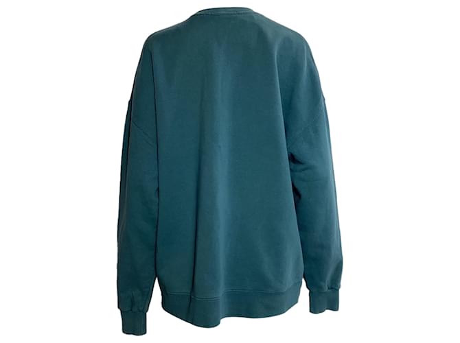 Autre Marque Rotate Sunday Iris Pullover aus blaugrünem Baumwollstoff - Ansicht 3