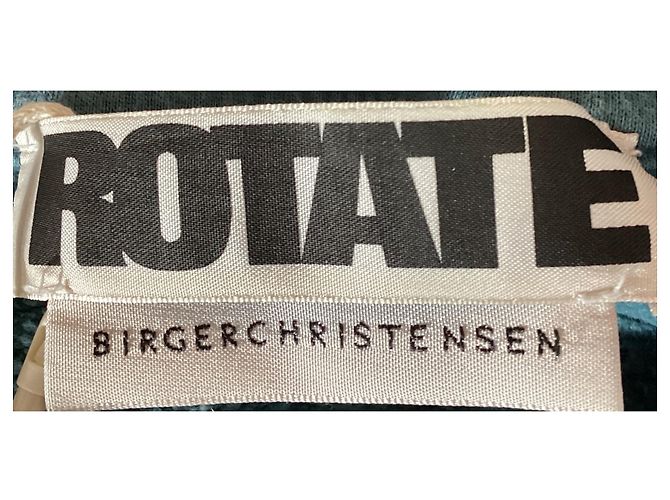 Autre Marque Rotate Sunday Iris Pullover aus blaugrünem Baumwollstoff - Ansicht 5