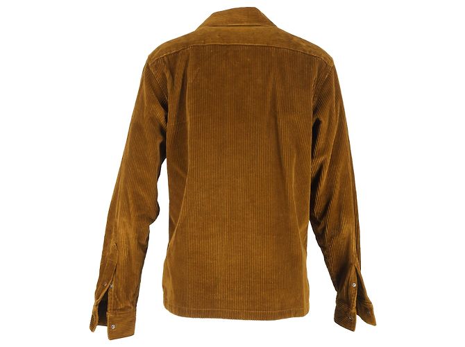 Camisa overshirt con botones Denver de Acne Studios en pana marrón Castaño Roja - vista 3