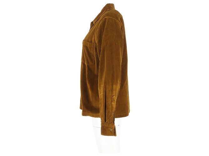 Camisa overshirt con botones Denver de Acne Studios en pana marrón Castaño Roja - vista 5