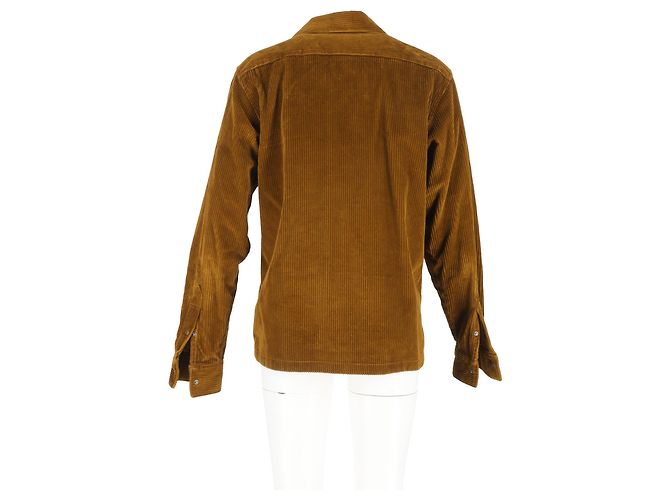 Camisa overshirt con botones Denver de Acne Studios en pana marrón Castaño Roja - vista 6