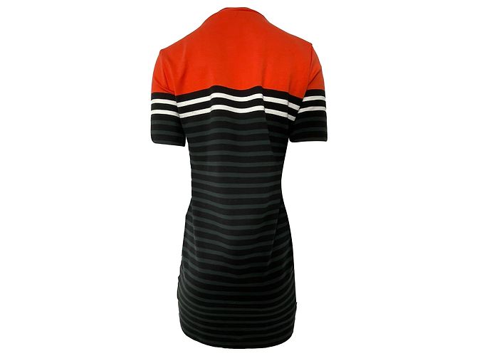 T Alexander Wang Strick Mini Kurzarmkleid aus mehrfarbigem Baumwollstoff - Ansicht 2