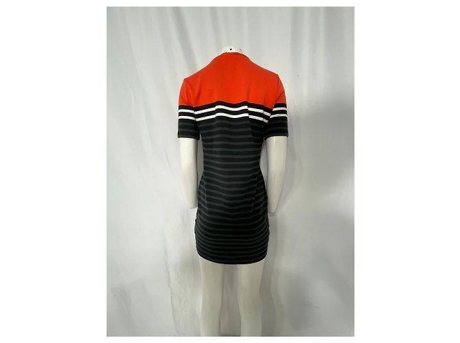 T Alexander Wang Strick Mini Kurzarmkleid aus mehrfarbigem Baumwollstoff - Ansicht 8