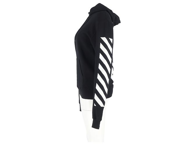 Off White Off-White Diag Arrow Slim Hoodie aus schwarzer Baumwolle - Ansicht 5