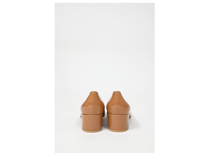 Décolleté Gianvito Rossi con punta in vernice marrone e nera - vista 10