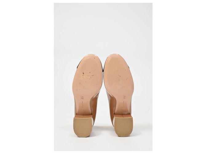 Décolleté Gianvito Rossi con punta in vernice marrone e nera - vista 13