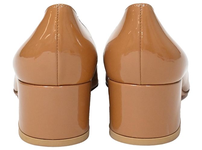 Décolleté Gianvito Rossi con punta in vernice marrone e nera - vista 3
