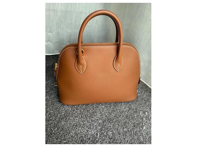 Hermès Bolide 25 Marrone Gold hardware Cammello - vista 2