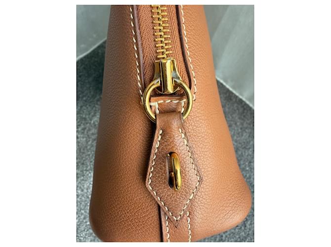 Hermès Bolide 25 Marrone Gold hardware Cammello - vista 5