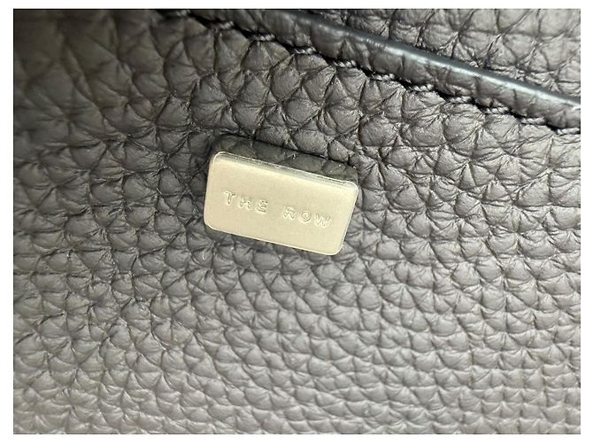 Borsa tote The Row Soft Margaux 12 in pelle blu scuro - vista 4
