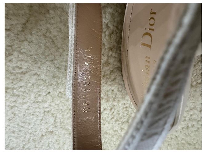 Slingbacks de algodón con bordado de encaje J’Adior Blanco - vista 5