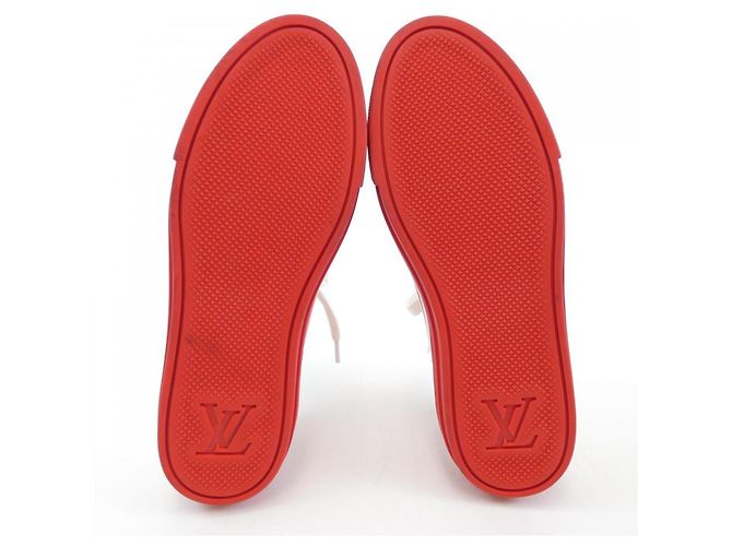 Sneaker rossi e bianchi Louis Vuitton Bianco Rosso - vista 4