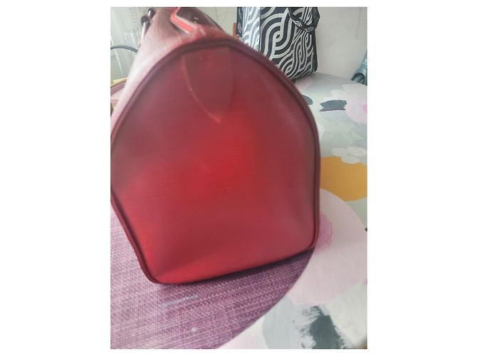 Borsa a mano Louis Vuitton Speedy in pelle rossa Rosso - vista 3