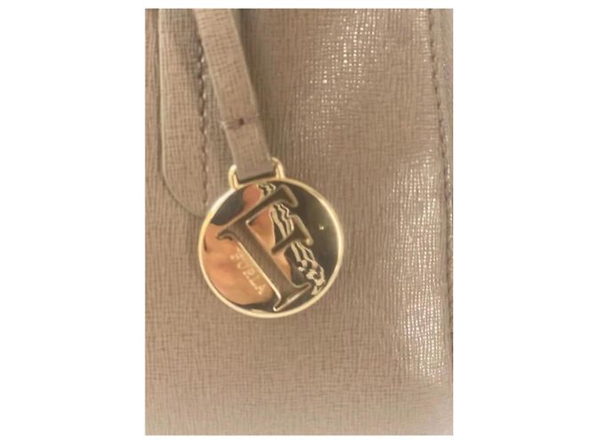 Borsa Furla Elena Bowling in pelle taupe - vista 2