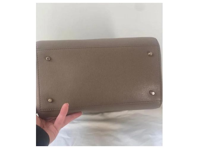 Borsa Furla Elena Bowling in pelle taupe - vista 5