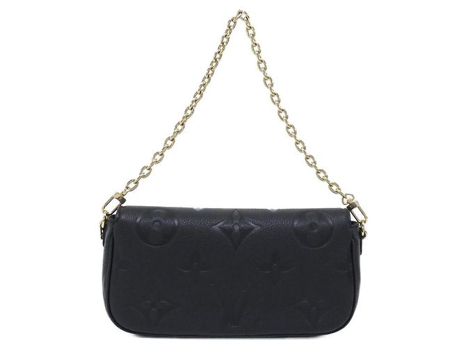 Borsa a spalla Louis Vuitton Monogram Empreinte Wallet on Chain Ivy M82154 Nero - vista 2