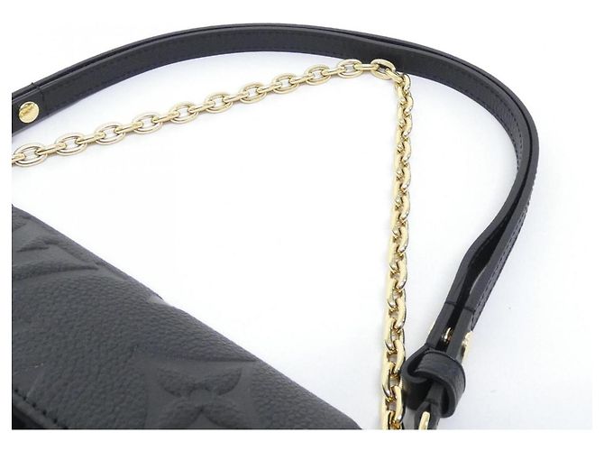 Borsa a spalla Louis Vuitton Monogram Empreinte Wallet on Chain Ivy M82154 Nero - vista 4