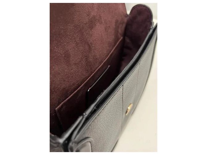 Borsa a tracolla Coach Georgie Saddle in pelle nera Nero - vista 2