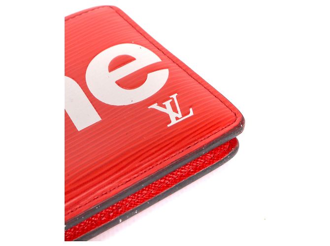 LOUIS VUITTON - Cartera Louis Vuitton x Supreme en cuero Epi rojo Roja - vista 4