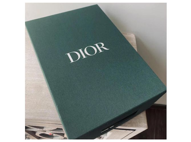Christian Dior Sneakers B27 Low World Tour Dior in pelle verde - vista 2