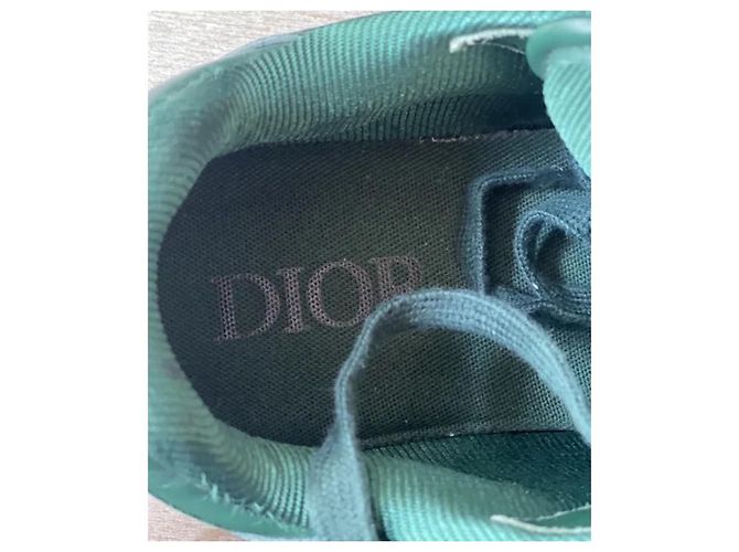 Christian Dior Sneakers B27 Low World Tour Dior in pelle verde - vista 5