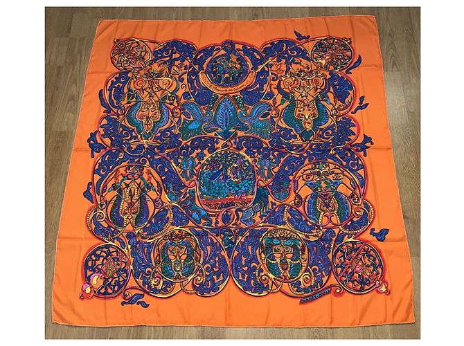 Hermès Die Charmante mit den Tieren Orange - Ansicht 2