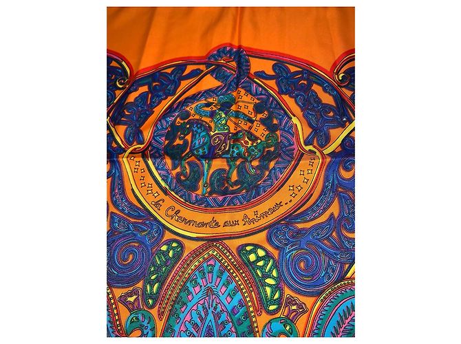 Hermès Die Charmante mit den Tieren Orange - Ansicht 3