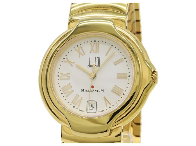 Alfred Dunhill Relógio de quartzo masculino Dunhill Millennium com mostrador branco e revestimento em ouro - vista 5