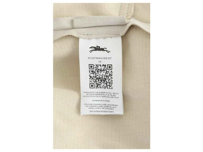 Longchamp Pantalones de cuero rectos Beige - vista 6