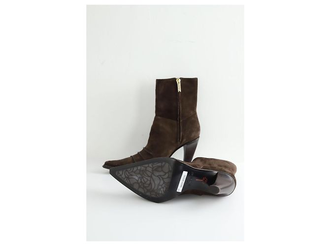 Botas de ante marrones Free Lance talla 37 Castaño - vista 5