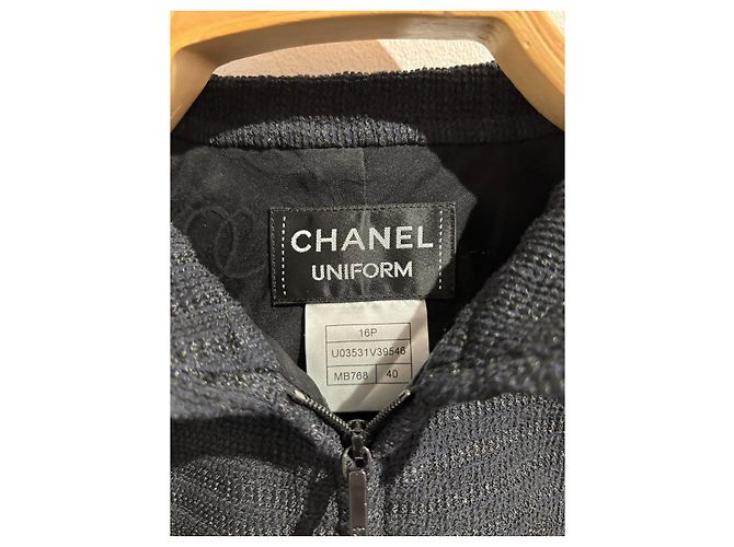 Chaquetas CHANEL T.International L Algodón Negro - vista 3