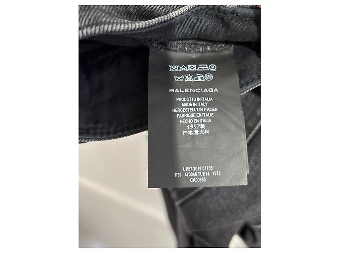Jeans BALENCIAGA T.FR 34 Algodón Negro - vista 5